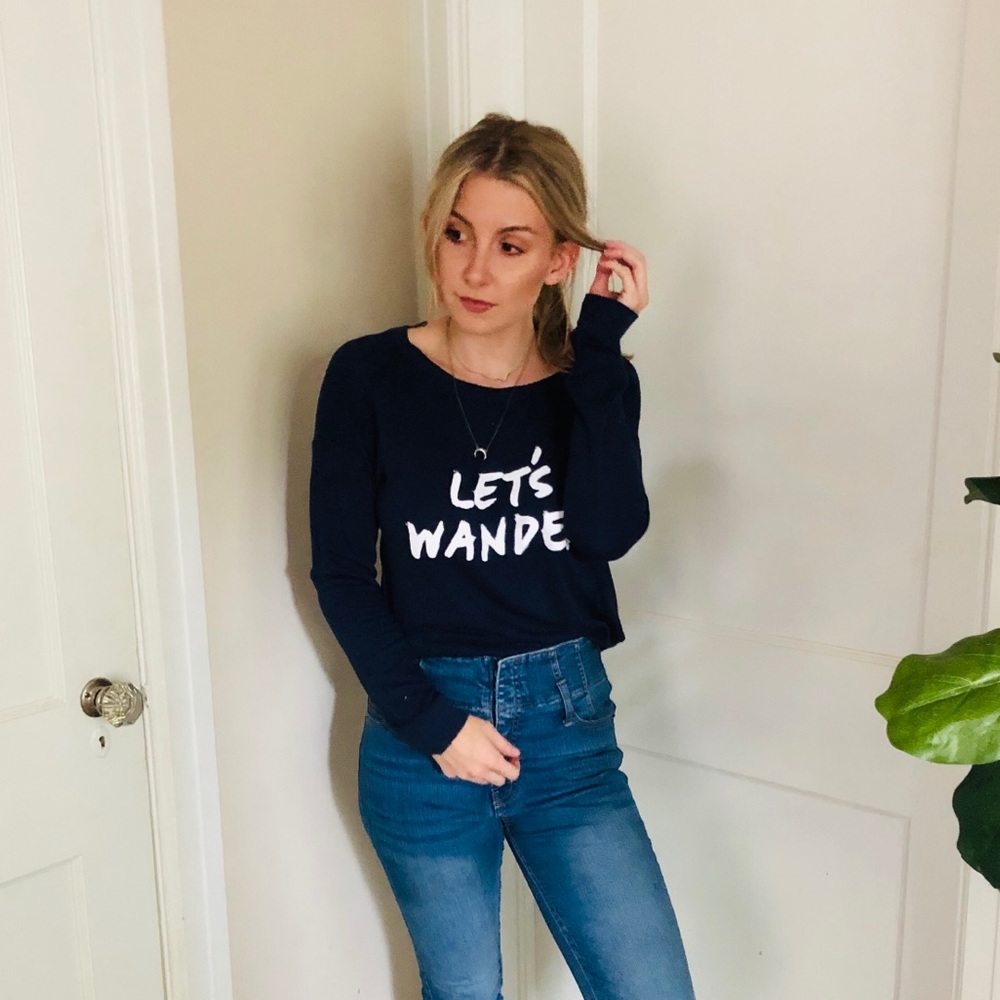 Kendall & Kylie Navy Long Sleeve Sweatshirt